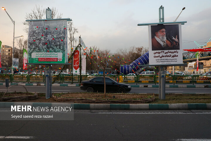 آماده‌سازی شهر تهران برای جشن انقلاب