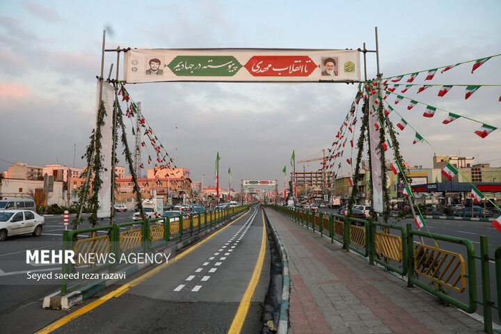 آماده‌سازی شهر تهران برای جشن انقلاب