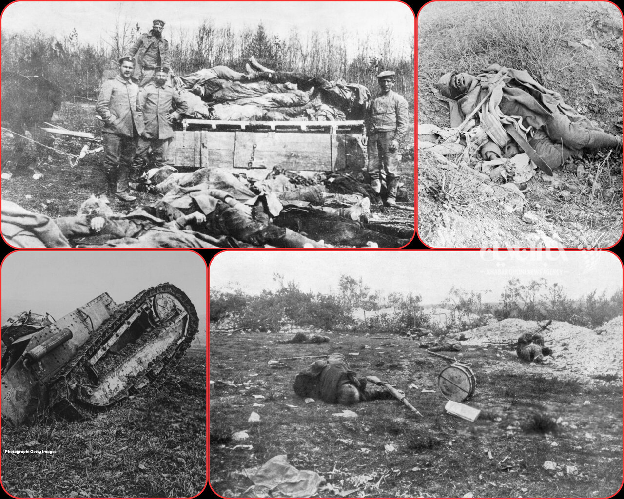 عکس | تصاویر شوکهکننده از خونین ترین نبرد تاریخ؛ عکس یادگاری با جنازهها