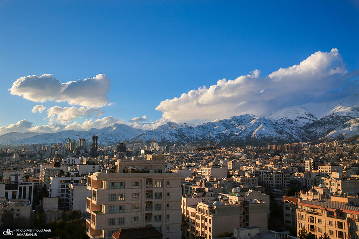 آسمان آبی و بی‌نظیر امروز تهران