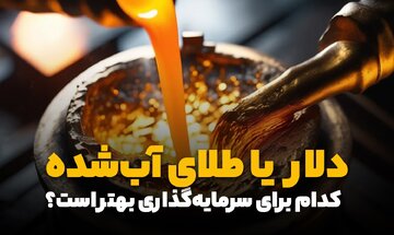 دلار یا طلای آب شده؛ کدام یک برای سرمایهگذاری بهتر است؟ دلار یا طلای آب شده؛ کدام یک برای سرمایهگذاری بهتر است؟