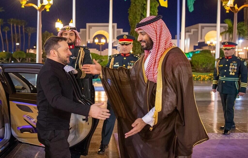 ولیعهد از زلنسکی اینگونه استقبال کرد/عکس