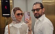 عکس | تصویر جالب همسر بهرام رادان از لحظه تحویل سال در کنار آقای بازیگر و فرزند مشترکشان