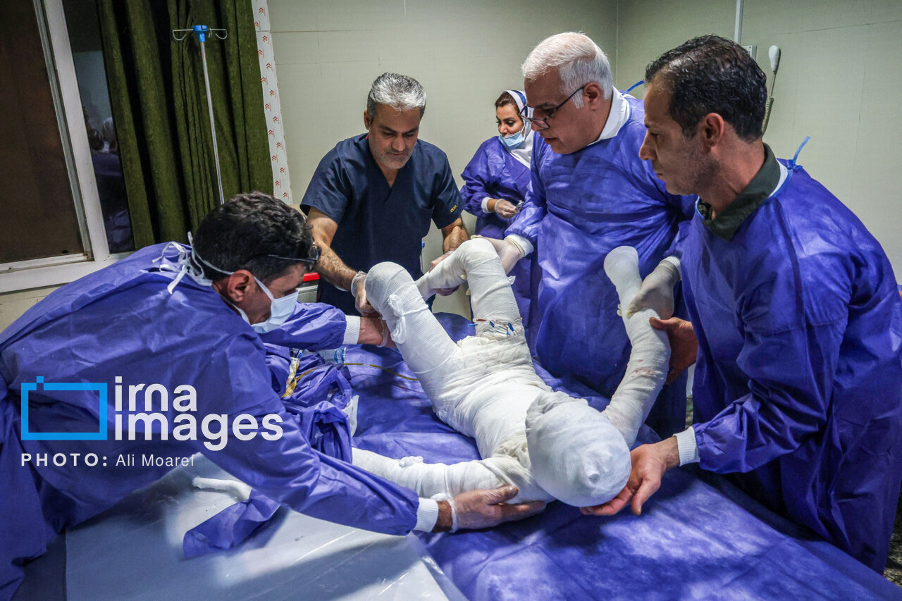 عجیبترین تصویر از مصدومان چهارشنبه سوری امسال