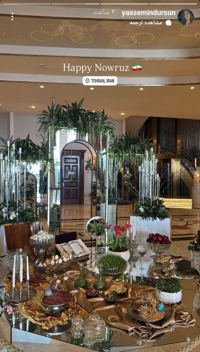 عکس | استوری همسر ستاره پرسپولیس از سفره هفتسین