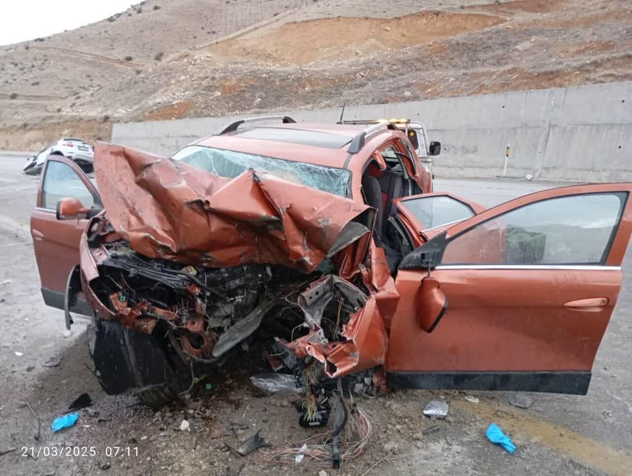 تصادف خونین در آزادراه خرم آباد بروجرد + عکس