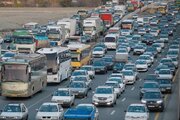 ببینید | ترافیک سنگین آزادراه تهران - شمال