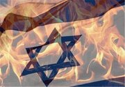ببینید | به آتش کشیده شدن پرچم اسرائیل در خلیج فارس