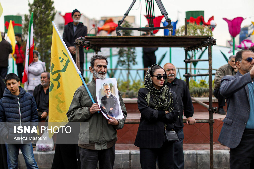 مردم با کدام پرچم ها در روز قدس شرکت کردند؟/ نماد کودکان کفن شده غزه در راهپیمایی تهران