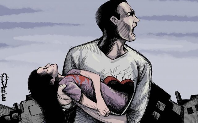 کاریکاتورهایی در تقبیح یک جنایت بشری