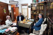دیدار نوروزی وزیر فرهنگ با علی موسوی گرمارودی