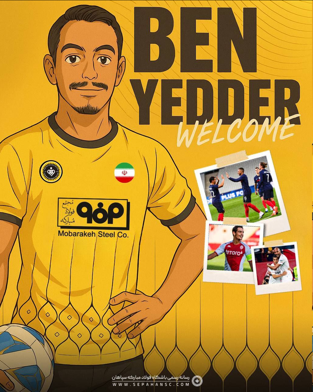 عکس| خوش آمد گویی سپاهان به بن یدر با ترند روز