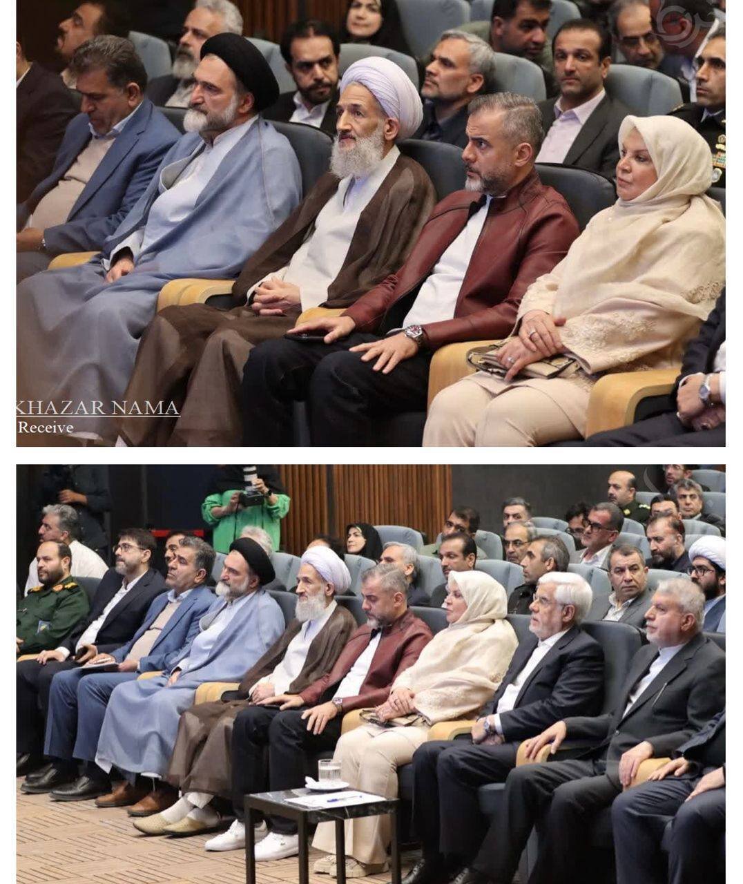 تصاویری از حضور همسر و پسر معاون اول رئیس جمهوری در جلسه با فعالان اقتصادی مازندران