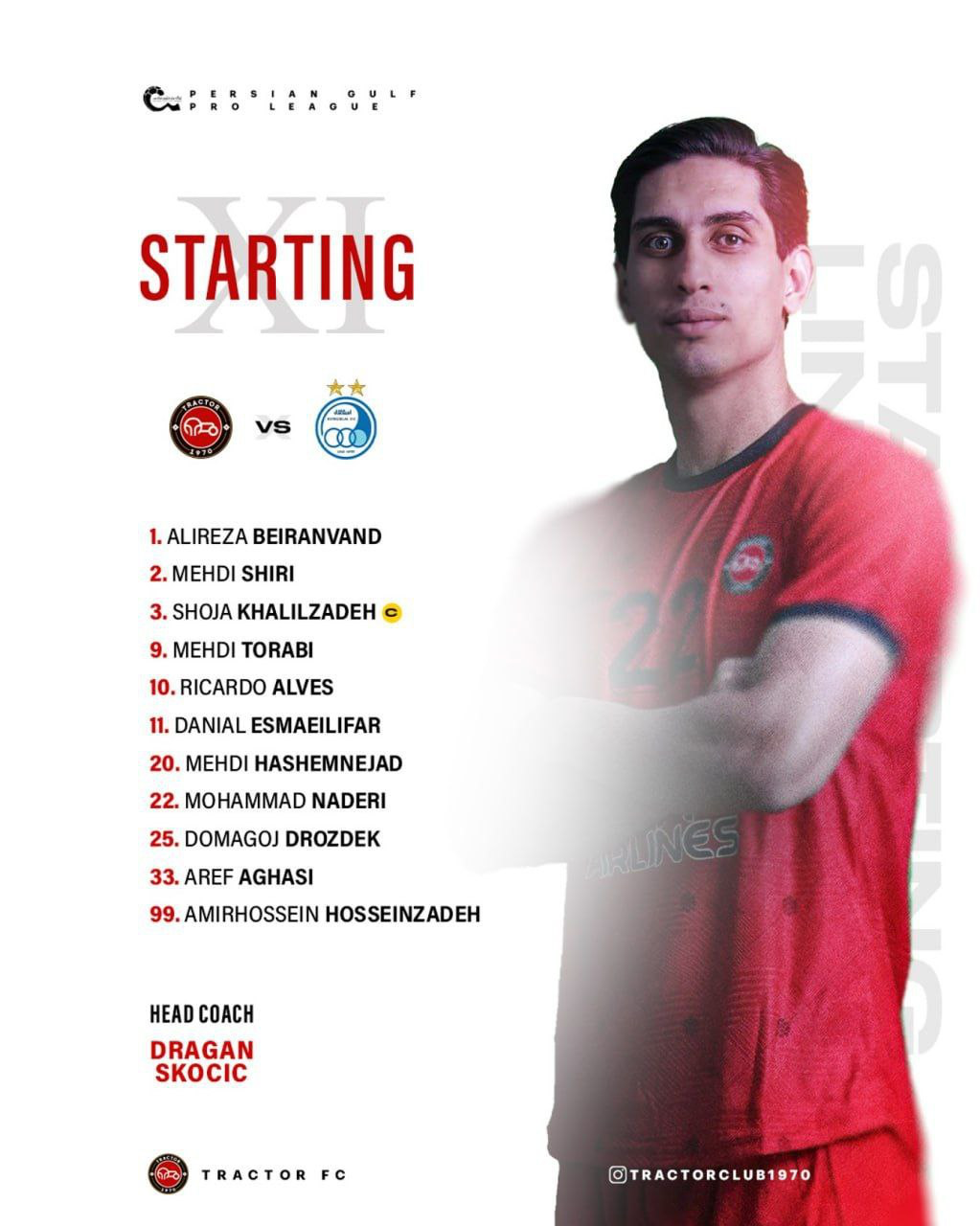 ترکیب تیم اسکوچیچ برای میزبانی از استقلال