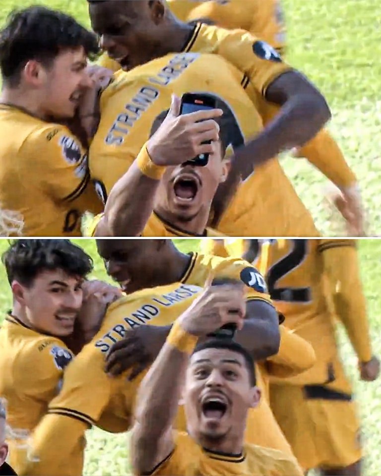 عکس| سلفی عجیب وسط زمین فوتبال!