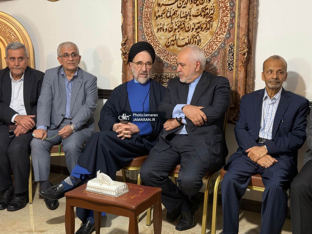 عکس  جدید از سیدمحمد خاتمی و ظریف در یک دیدوبازدید نوروزی