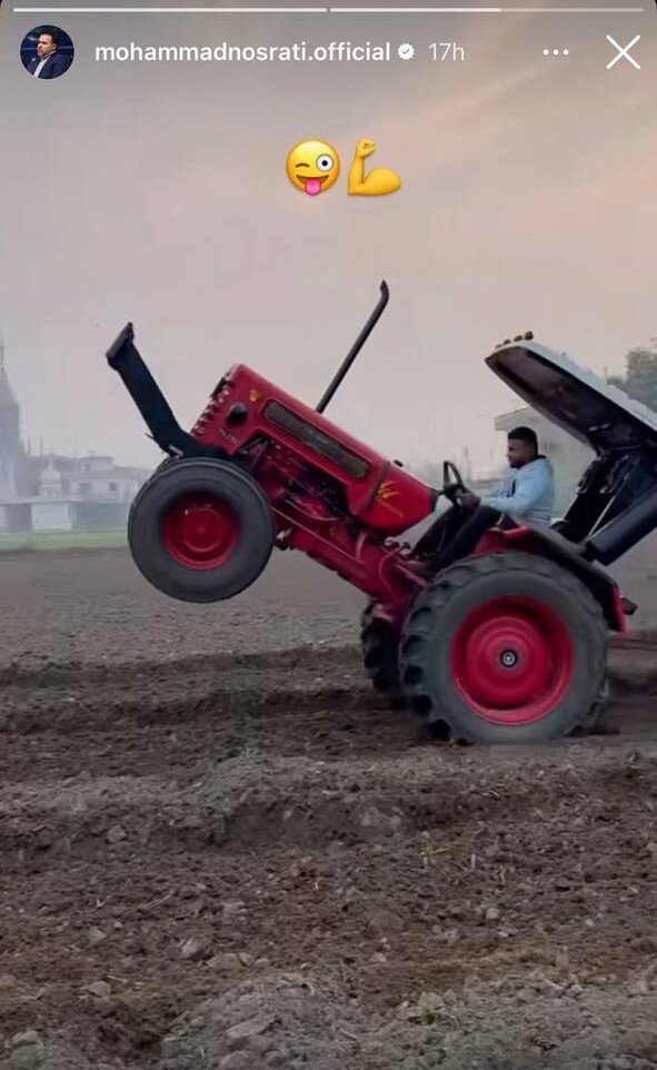 عکس | تکچرخ با تراکتور بعد از بردن استقلال