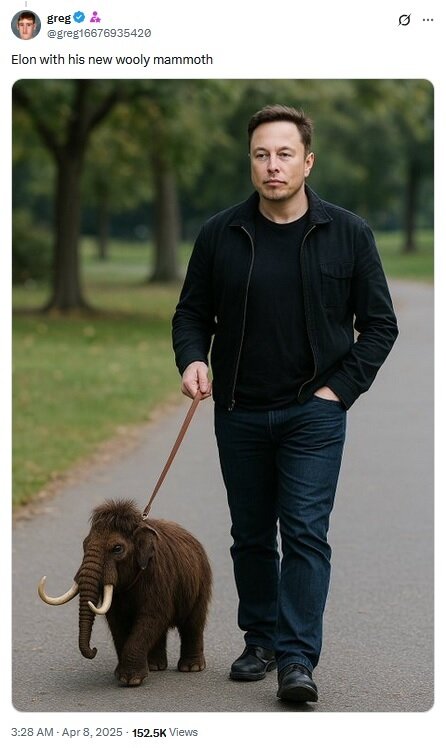 حیوان خانگی عجیب ایلان ماسک