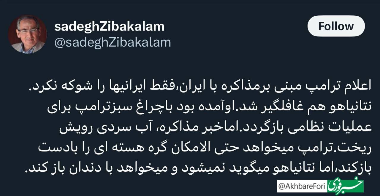 زیبا کلام: ترامپ میخواهد گره هستهای را با دست باز کند؛ اما نتانیاهو میگوید نمیشود
