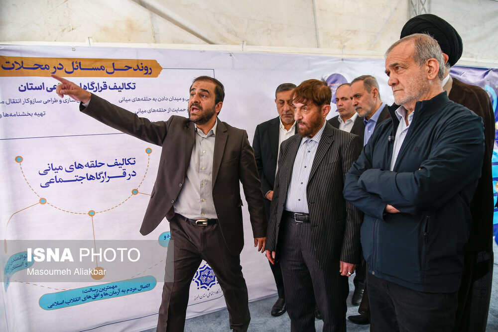 ژستهای خاص پزشکیان در جریان سفر به استان البرز