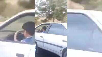 توقیف پژو  ۴۰۵ با راننده ۹ ساله/ عکس