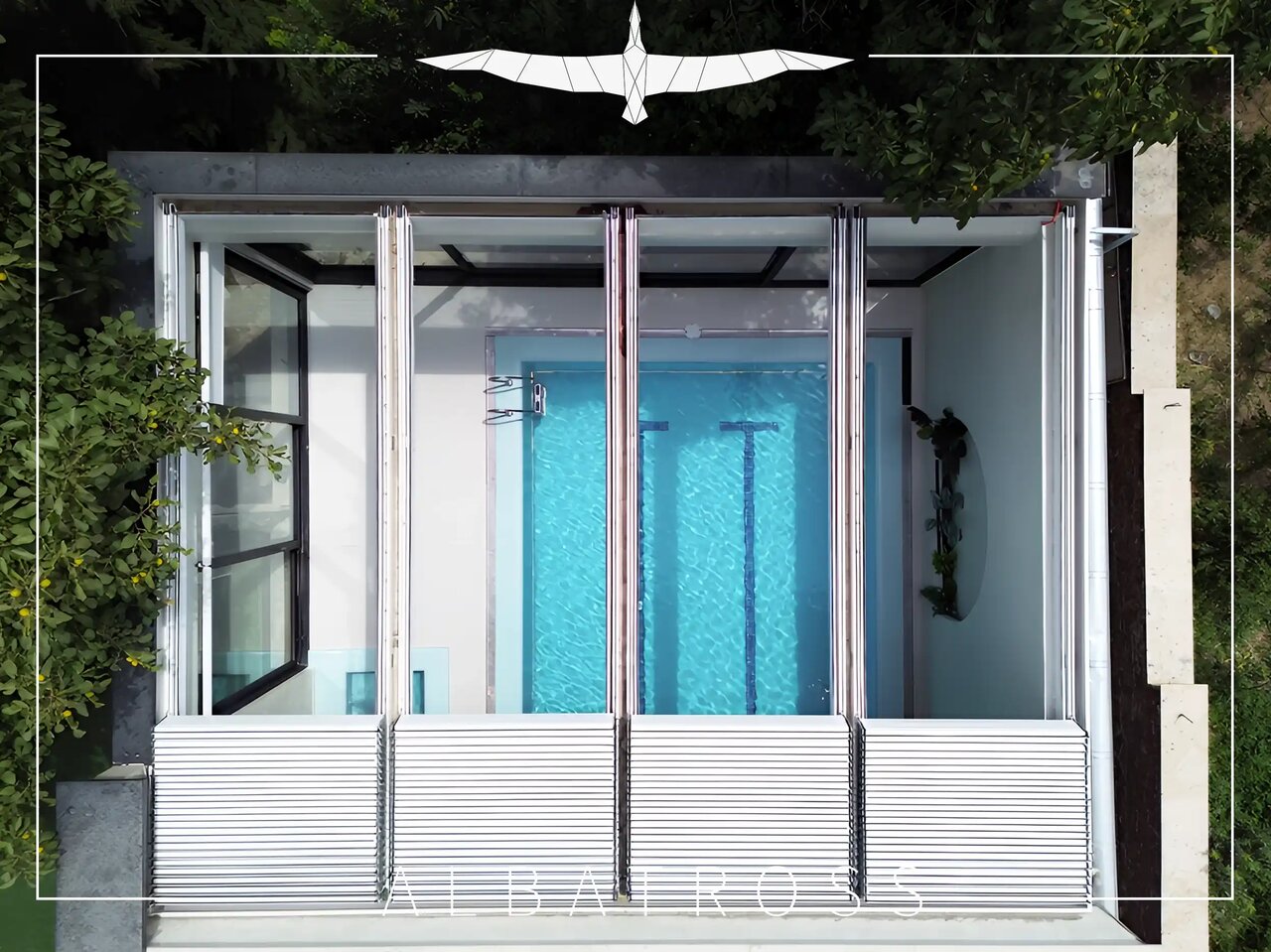 باسقف متحرک برقی استخر، در تمام فصول از استخر خود لذت ببرید؛ آلباتروس