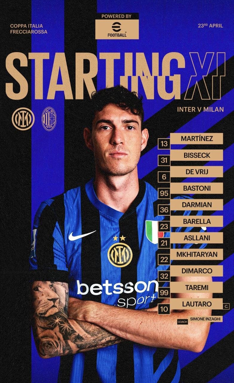 مهدی طارمی در ترکیب اینتر مقابل میلان