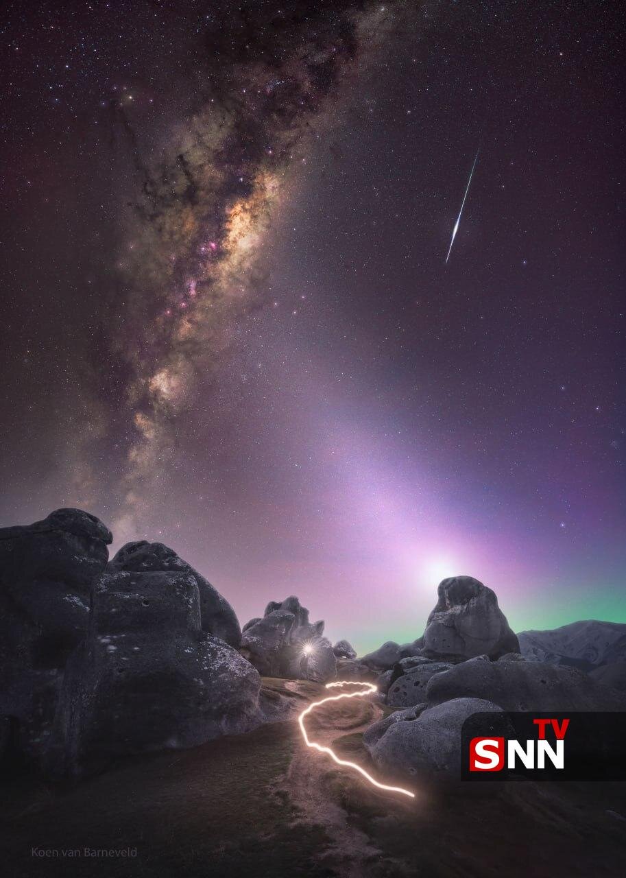 عکس | مجموعهای از پدیدههای طبیعی شگفتانگیز در آسمان نیوزیلند