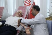 اقدام هیات دولت برای اهدای خون به حادثه دیدگان انفجار بندرعباس+عکس