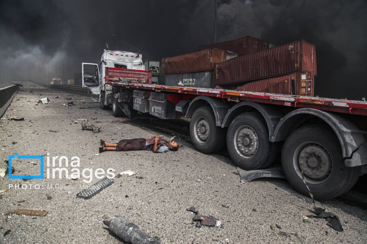 تصاویر تلخ از انفجار بندر شهید رجایی بندرعباس/ بلایی که انفجار بر سر ماشین های اهالی بندر آورد