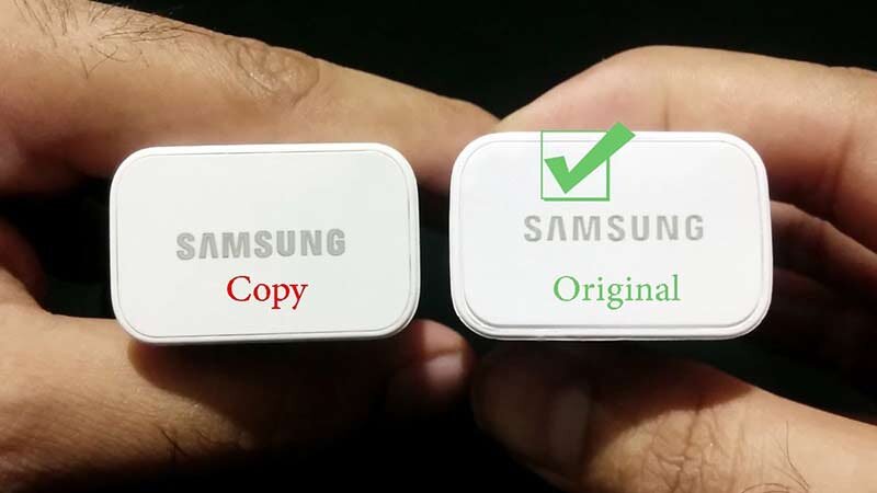 تفاوت شارژر اصلی و تقلبی سامسونگ تفاوت شارژر اصلی و تقلبی سامسونگ