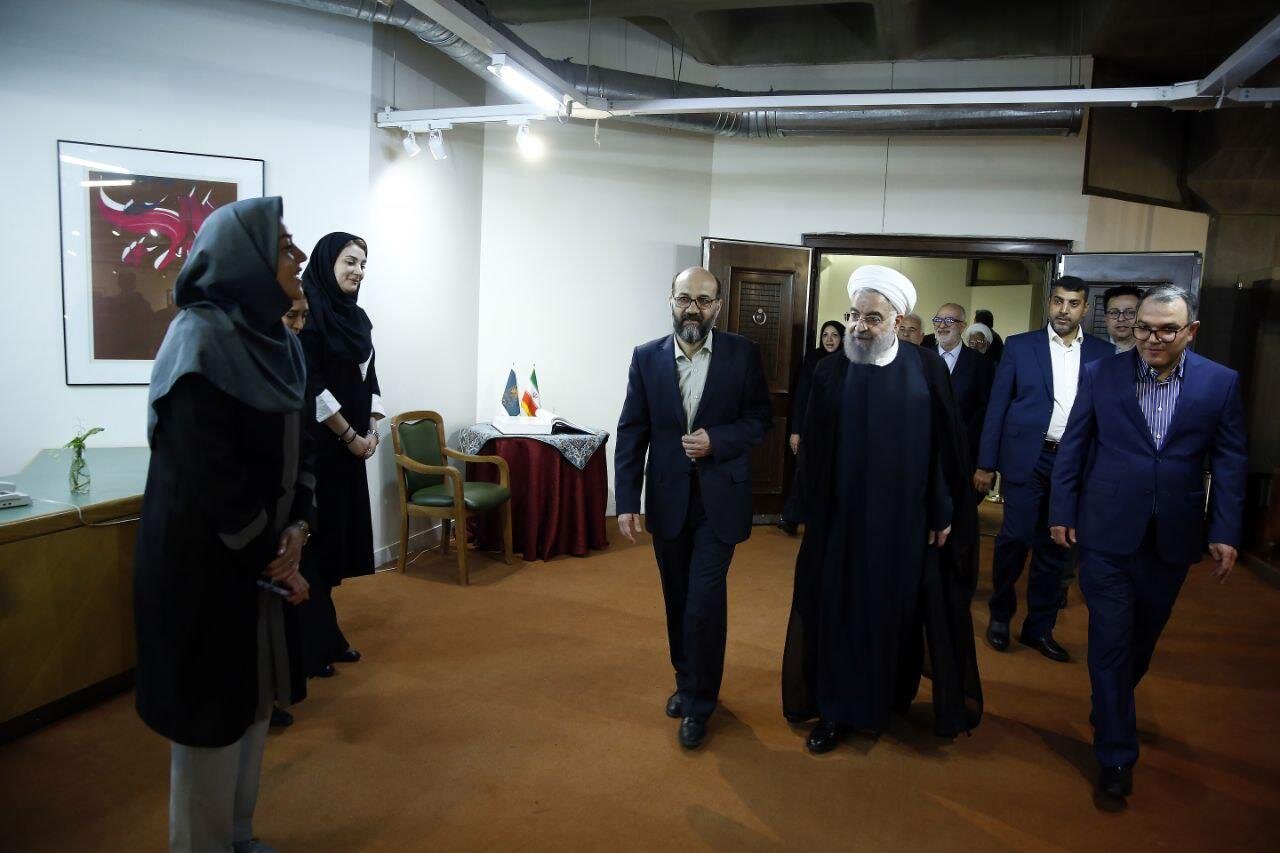 تصاویری از بازدید حسن روحانی از سازمان اسناد و کتابخانه ملی ایران