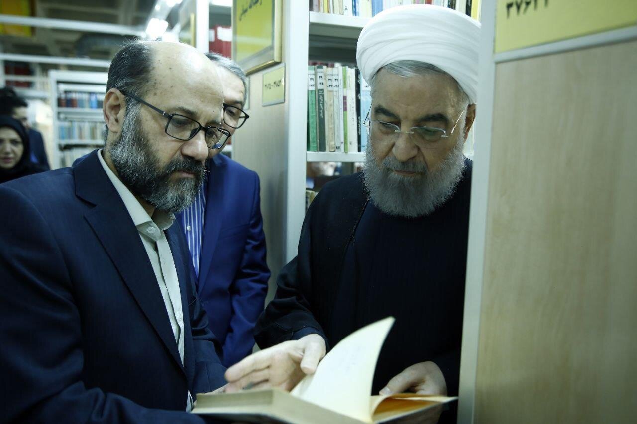 تصاویری از بازدید حسن روحانی از سازمان اسناد و کتابخانه ملی ایران
