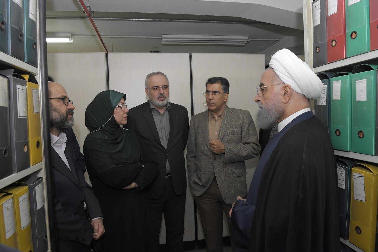 تصاویری از بازدید حسن روحانی از سازمان اسناد و کتابخانه ملی ایران