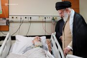 عیادت رهبر انقلاب اسلامی از آیت‌الله نوری همدانی +تصویر