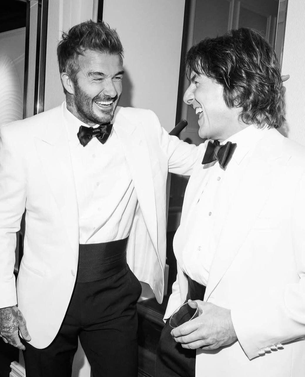 عکس | خندههای بکام و تام کروز در جشن تولد ۵۰ سالگی اسطوره