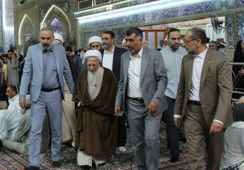 تصاویری از تشرف آیت‌الله جوادی آملی به حرم امام علی(ع)+ جزئیات