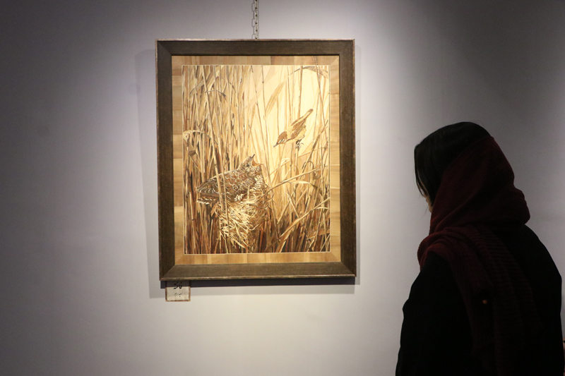نمایشگاه معرق با عنوان "سحر چوب" در سمنان