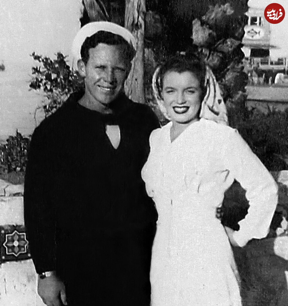 مریلین مونروِ ۱۶ ساله،در کنار همسر اولش