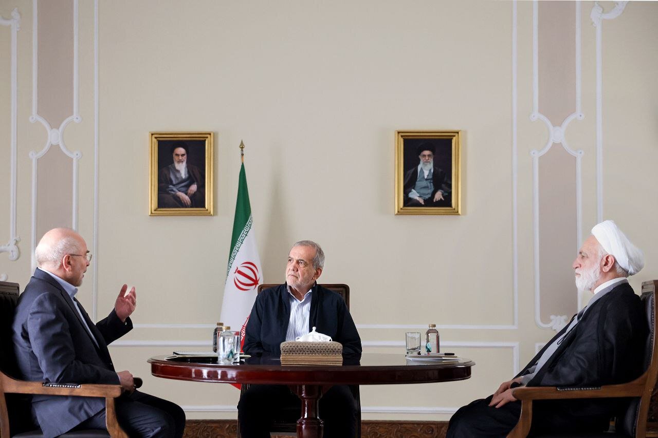 پزشکیان میزبان قالیباف و رئیس قوه قضائیه شد/ محل دیدار کجا بود؟+ عکس