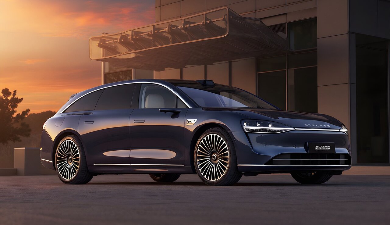 رندر نمای سهچهارم عقب خودرو استلاتو S9 واگن هواوی