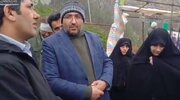 ببینید | نخستین مواجهه دختر شهید آیت‌الله رئیسی با «حاج آقا هارداسان» در نقطۀ وداع