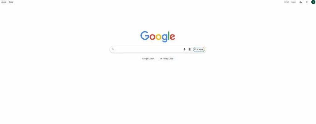 دکمه گوگل AI Mode