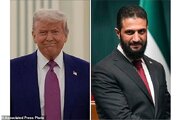 عکس | بنر بزرگ تشکر سوری ها از محمد بن سلمان و ترامپ در قلب دمشق