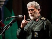 ببینید | حضور سردار اسماعیل قاآنی در مراسم اولین سالگرد شهدای خدمت