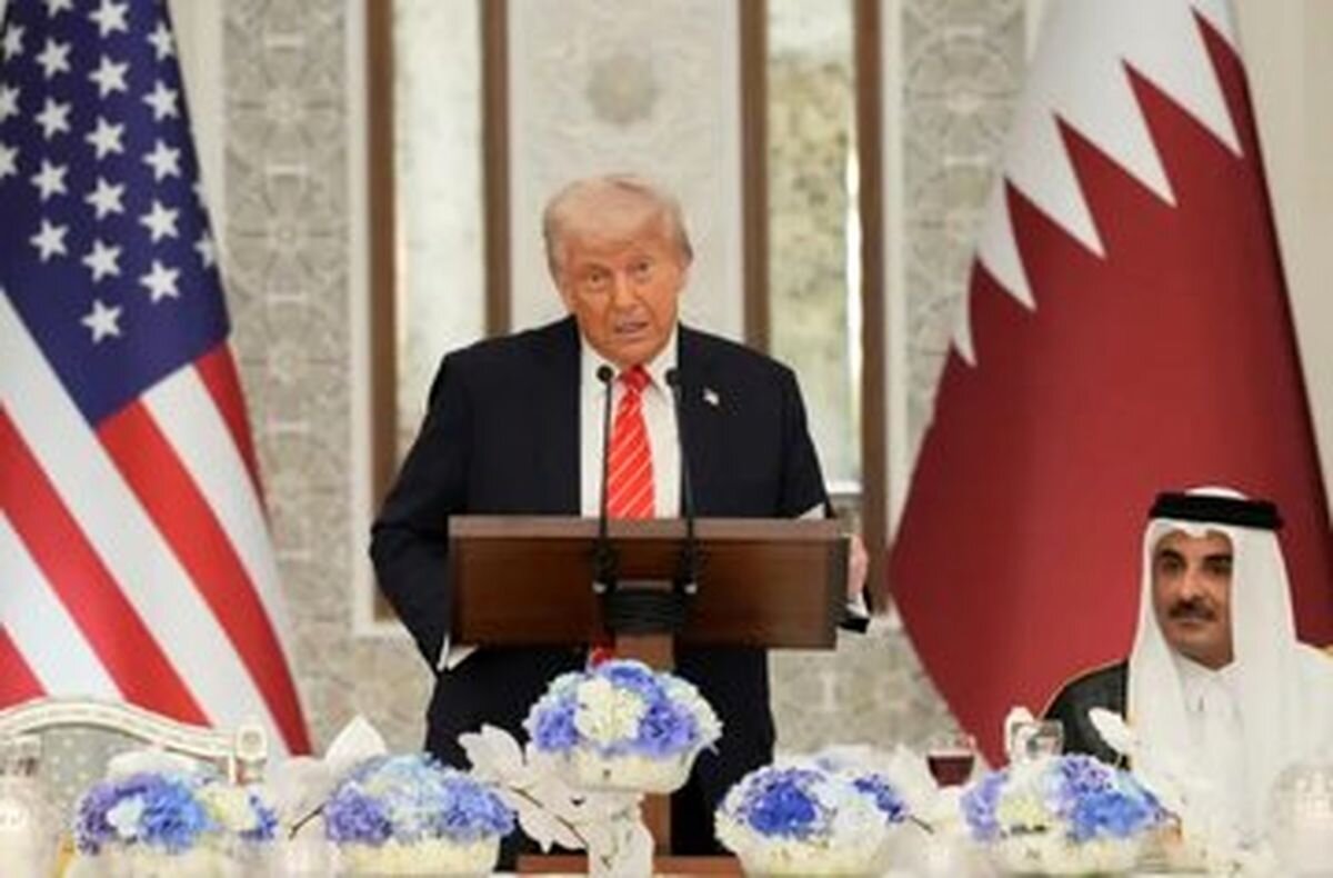 ببینید | احترام نظامی ترامپ در ضیافت شام قطر