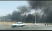 آتش‌سوزی انبار نگهداری دانه‌های روغنی در بندر امام