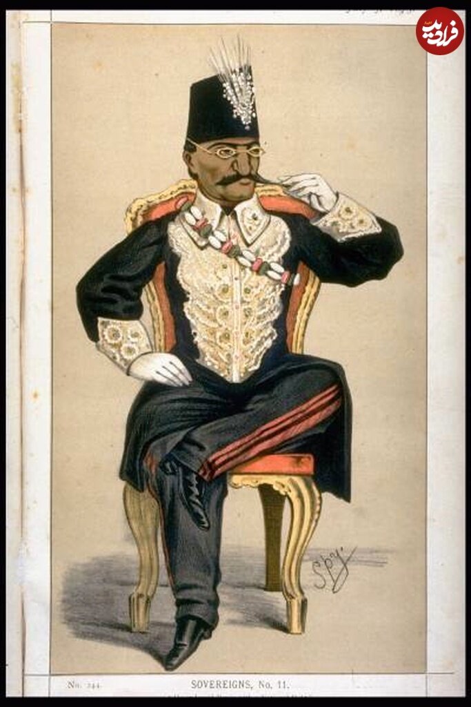 عکس/ کاریکاتور ناصرالدینشاه در روزنامه انگلیسی