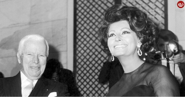 عکس/ دیدار سوفیا لورن و چارلی چاپلین در سال ۴۴