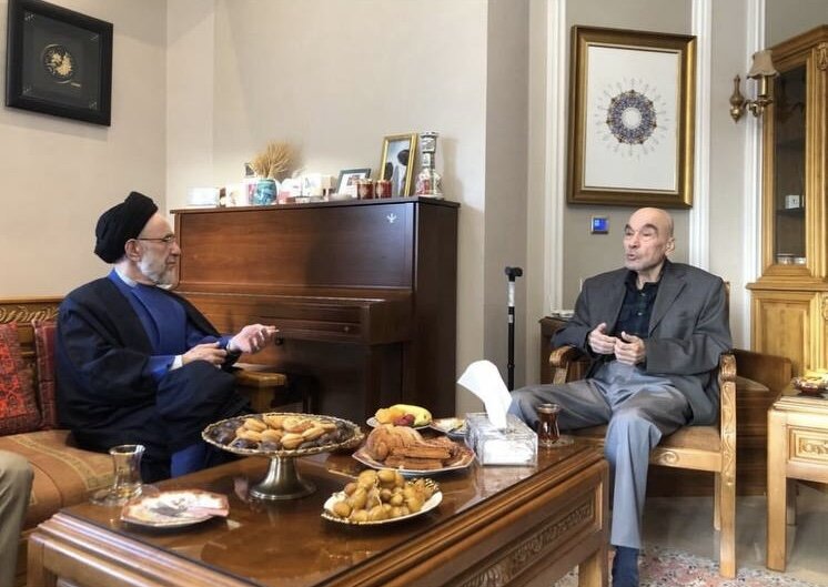 تصاویری از دیدار خاتمی با یک استاد برجسته فلسفه